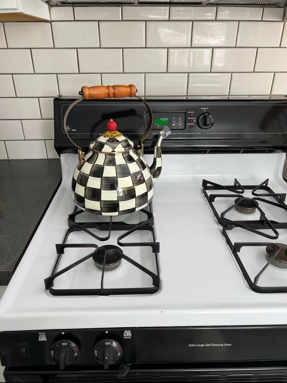 MacKenzie-Childs Courtly Check Three-Quart Tea Kettle